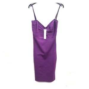 La Cite purple bandage strapless summer dress